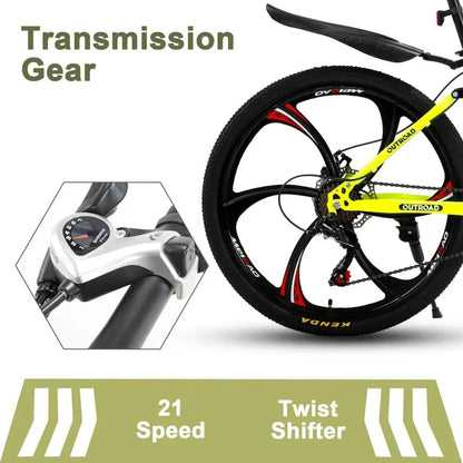 Folding Mountain Bike 21-Speed