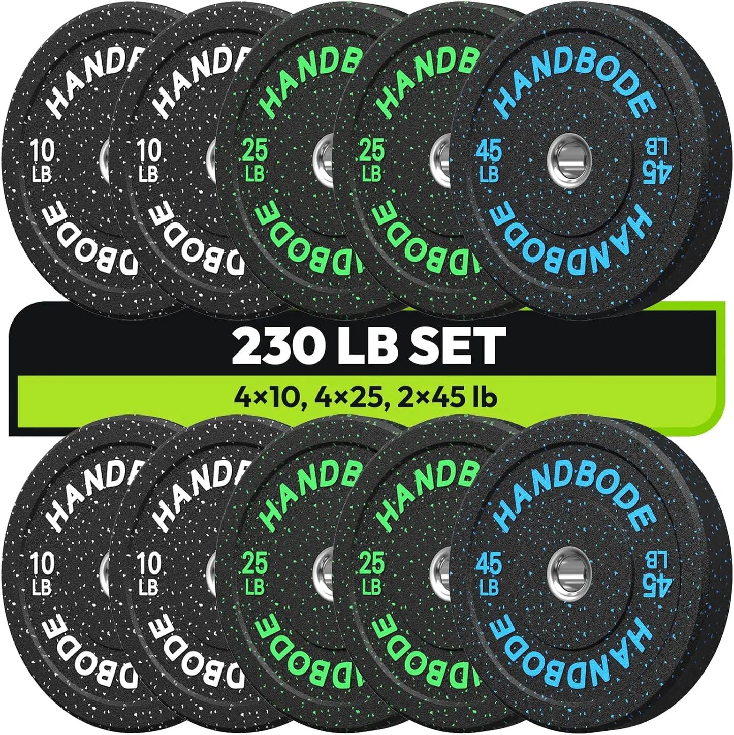 Bumper Plate High Bounce Bumper Weight Plate,Set for Home Gym, Colored Weights Rubber Strength Training Plate for Weight Lifting