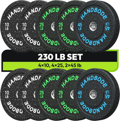 Bumper Plate High Bounce Bumper Weight Plate,Set for Home Gym, Colored Weights Rubber Strength Training Plate for Weight Lifting
