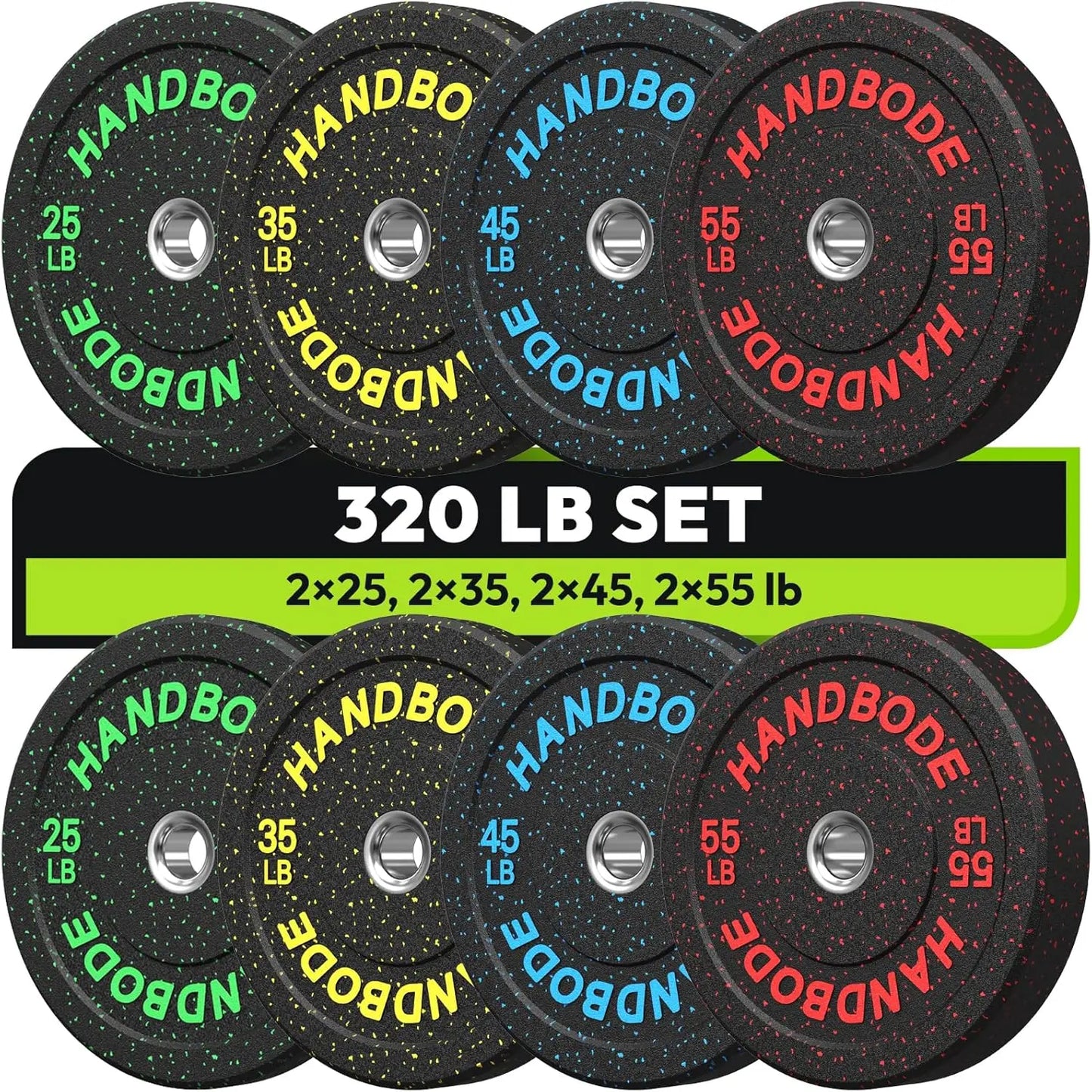 Bumper Plate High Bounce Bumper Weight Plate,Set for Home Gym, Colored Weights Rubber Strength Training Plate for Weight Lifting