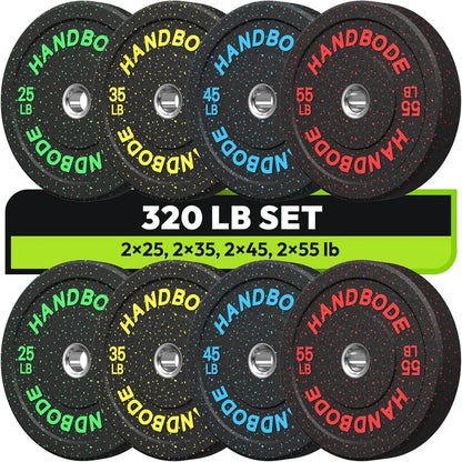 Bumper Plate High Bounce Bumper Weight Plate,Set for Home Gym, Colored Weights Rubber Strength Training Plate for Weight Lifting