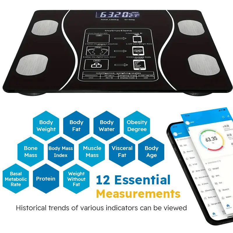 LED Smart Body Fat Scale