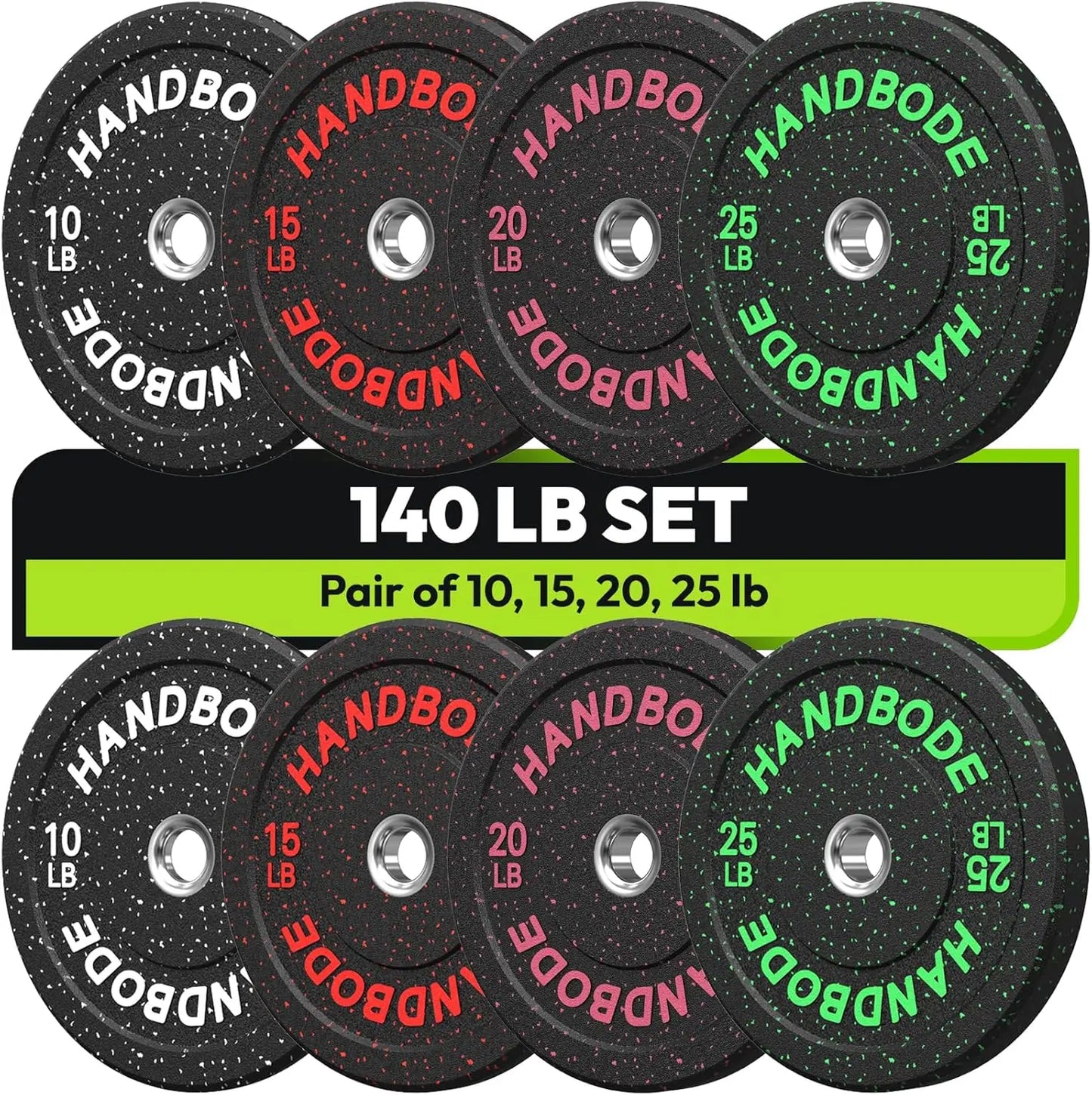 Bumper Plate High Bounce Bumper Weight Plate,Set for Home Gym, Colored Weights Rubber Strength Training Plate for Weight Lifting