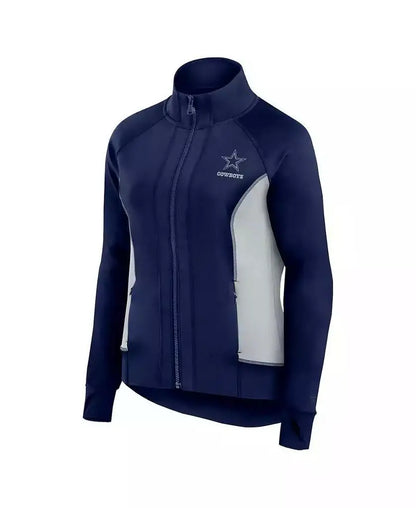 Women's Fitted Full-Zip Gym Track Jacket