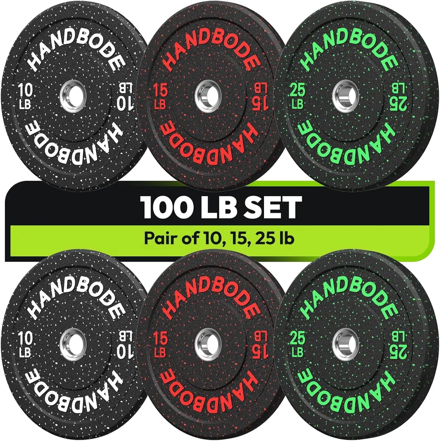 Bumper Plate High Bounce Bumper Weight Plate,Set for Home Gym, Colored Weights Rubber Strength Training Plate for Weight Lifting