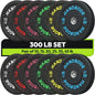 Bumper Plate High Bounce Bumper Weight Plate,Set for Home Gym, Colored Weights Rubber Strength Training Plate for Weight Lifting