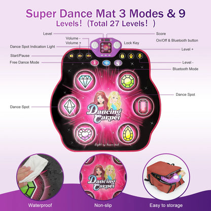 Outdoor Dance Mat 27 Levels for Kids Bluetooth