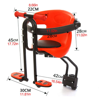 Mountain Bike Child Seat Safety Seat Children Cushioned Cycle Seat Front Mounted Child Bicycle Seat for 8 Months to 4 Years Old