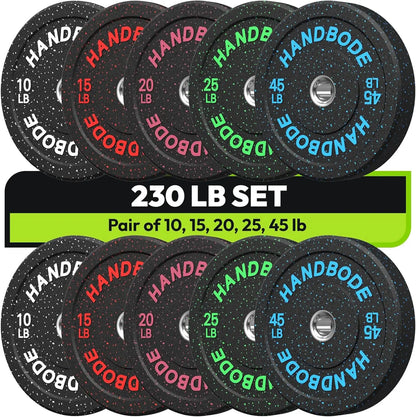 Bumper Plate High Bounce Bumper Weight Plate,Set for Home Gym, Colored Weights Rubber Strength Training Plate for Weight Lifting