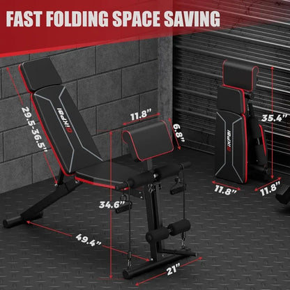Adjustable Home Workout Bench Press