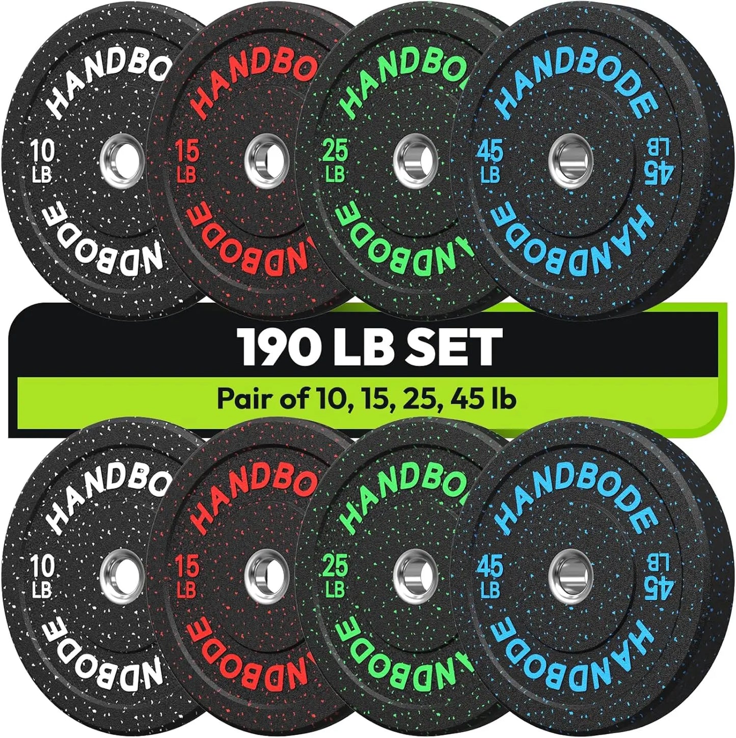 Bumper Plate High Bounce Bumper Weight Plate,Set for Home Gym, Colored Weights Rubber Strength Training Plate for Weight Lifting