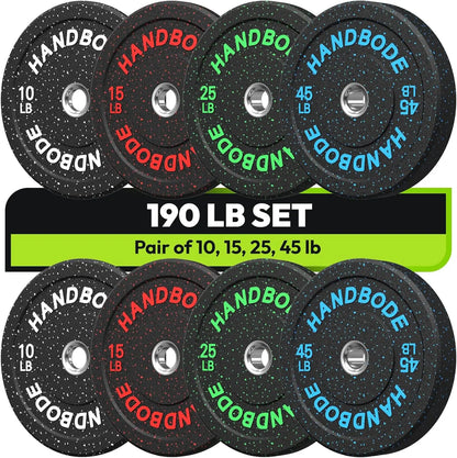 Bumper Plate High Bounce Bumper Weight Plate,Set for Home Gym, Colored Weights Rubber Strength Training Plate for Weight Lifting
