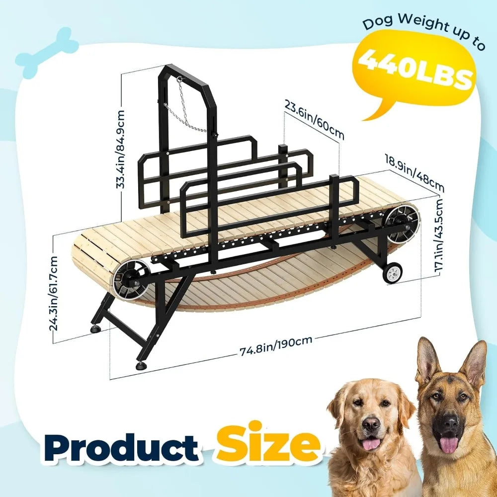 75" Large Dog  4 Level Treadmill for Dogs