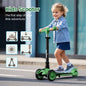 Toddler Kick Scooter for Kids Childrens Foldable Seat Outside Bike Toy Scooter with Adjustable Height/Handlebars