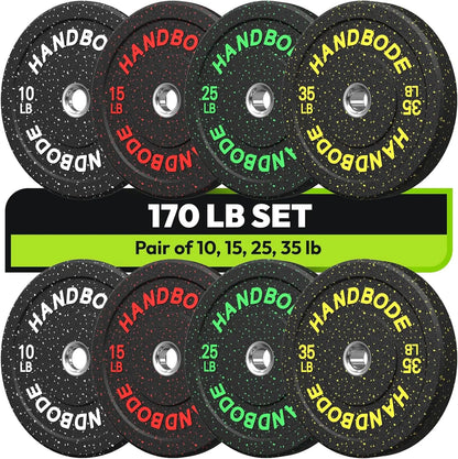 Bumper Plate High Bounce Bumper Weight Plate,Set for Home Gym, Colored Weights Rubber Strength Training Plate for Weight Lifting