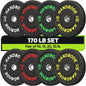 Bumper Plate High Bounce Bumper Weight Plate,Set for Home Gym, Colored Weights Rubber Strength Training Plate for Weight Lifting